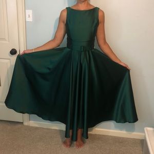 forest green bridal dress